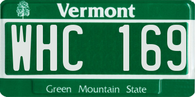 VT license plate WHC169