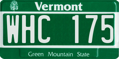 VT license plate WHC175