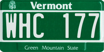 VT license plate WHC177