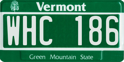 VT license plate WHC186