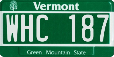 VT license plate WHC187