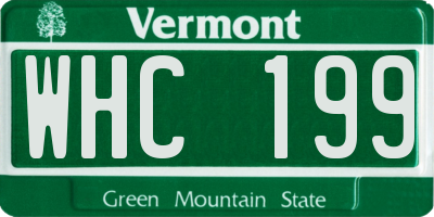 VT license plate WHC199