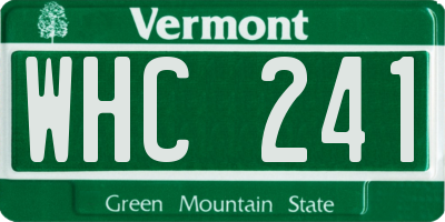 VT license plate WHC241