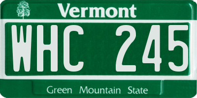 VT license plate WHC245
