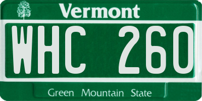VT license plate WHC260