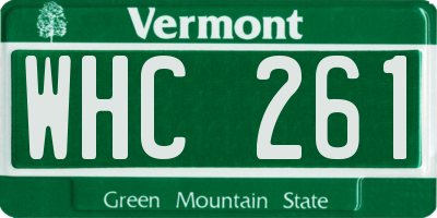 VT license plate WHC261