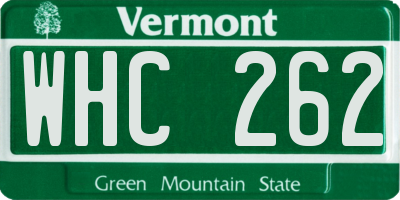 VT license plate WHC262