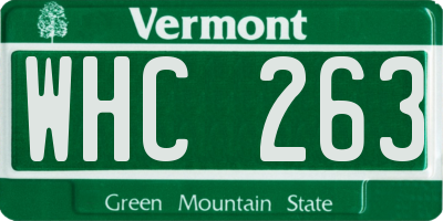 VT license plate WHC263
