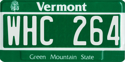 VT license plate WHC264