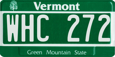 VT license plate WHC272