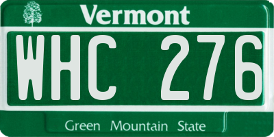VT license plate WHC276