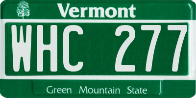 VT license plate WHC277
