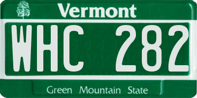 VT license plate WHC282
