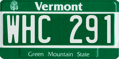 VT license plate WHC291