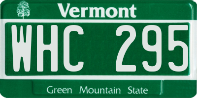 VT license plate WHC295
