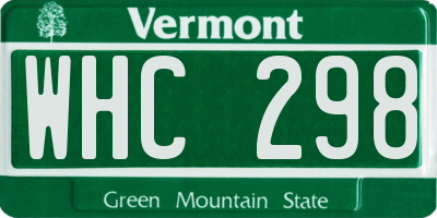 VT license plate WHC298