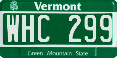 VT license plate WHC299
