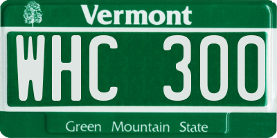 VT license plate WHC300