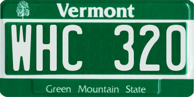 VT license plate WHC320