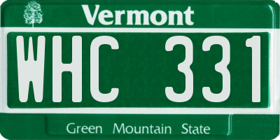 VT license plate WHC331