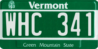 VT license plate WHC341