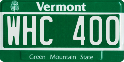 VT license plate WHC400