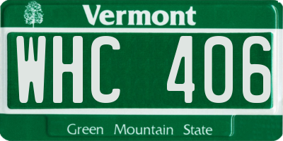 VT license plate WHC406