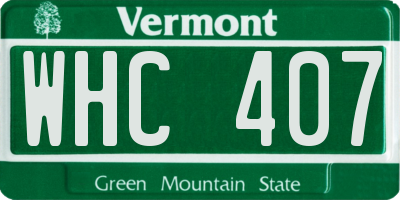 VT license plate WHC407
