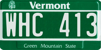 VT license plate WHC413