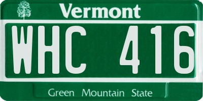 VT license plate WHC416