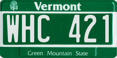 VT license plate WHC421
