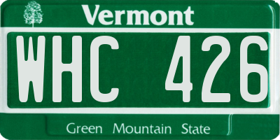 VT license plate WHC426