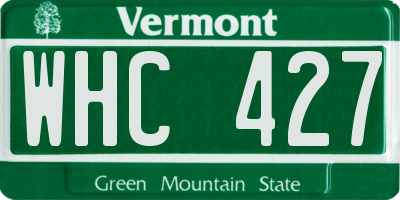 VT license plate WHC427
