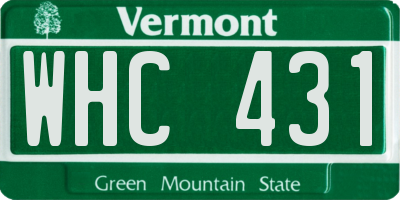 VT license plate WHC431