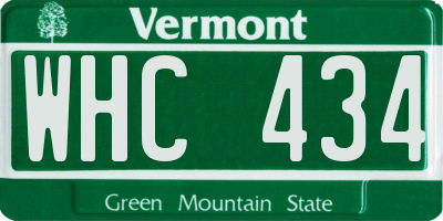 VT license plate WHC434