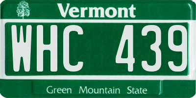 VT license plate WHC439