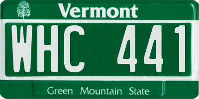 VT license plate WHC441