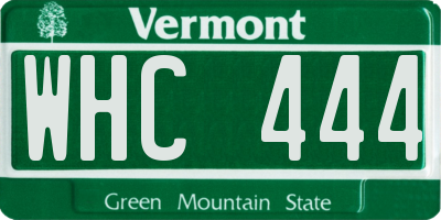 VT license plate WHC444