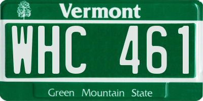 VT license plate WHC461