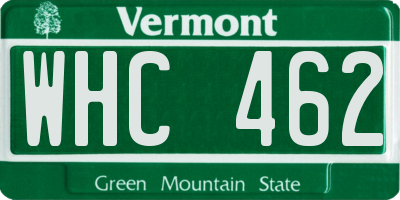 VT license plate WHC462