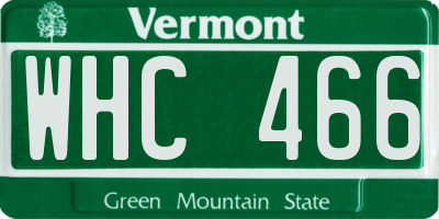VT license plate WHC466
