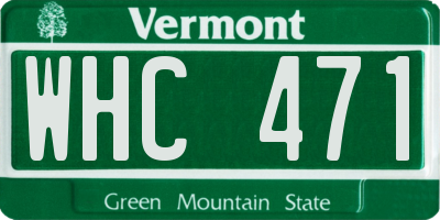 VT license plate WHC471