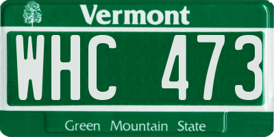 VT license plate WHC473