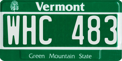 VT license plate WHC483