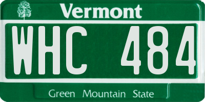 VT license plate WHC484