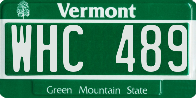 VT license plate WHC489