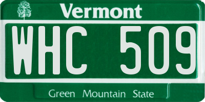VT license plate WHC509