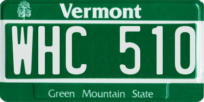 VT license plate WHC510