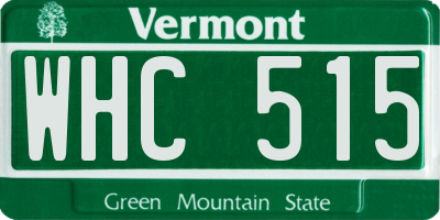VT license plate WHC515