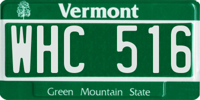 VT license plate WHC516